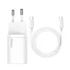 Baseus Super Si vidaus įkroviklis baltas greitas įkrovimas 12V 1xUSB-C