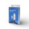 USB-C į HDMI 2.0b kabelis SAVIO CL-171 — 2 m, USB-C kištukas į HDMI A tipo kištuką, 4K 4096×2160, sidabrinis kabelis su juodais ir auksiniais antgaliais