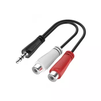 Hama 00200350 garso kabelis 0,15 m 3,5 mm RCA juodas