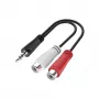 Hama 00200350 garso kabelis 0,15 m 3,5 mm RCA juodas