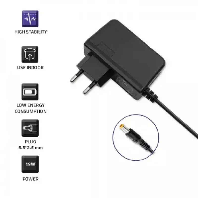 Maitinimo adapteris Qoltec 51034 Vidinis 19W Juodas 220-240V