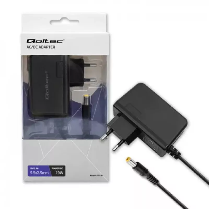 Maitinimo adapteris Qoltec 51034 Vidinis 19W Juodas 220-240V