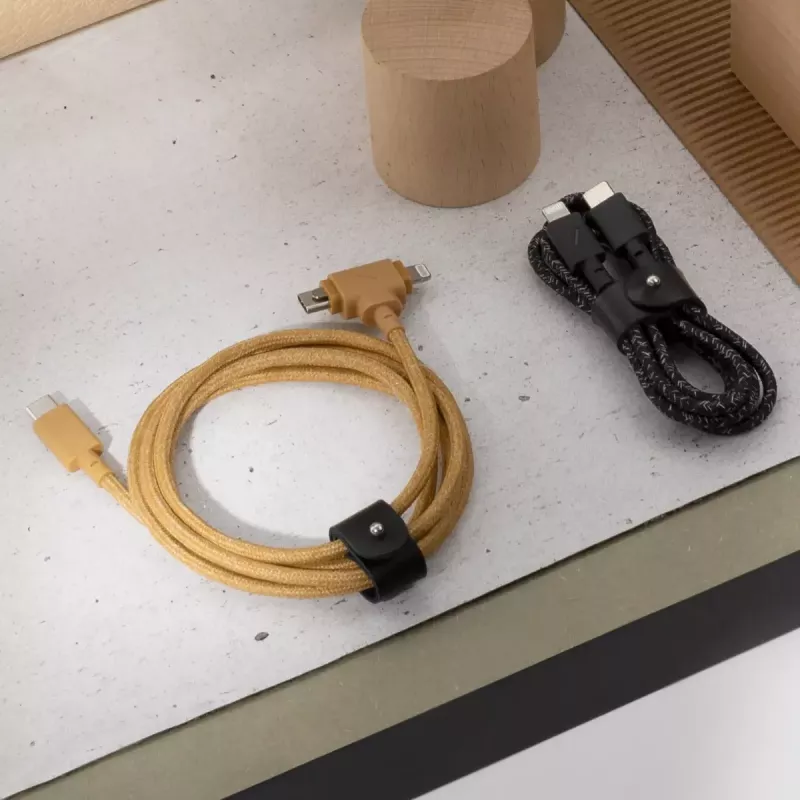 USB laidas Native Union Belt kabelis Duo 1,5 m USB‑C į USB‑C/Lightning juodas