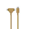 USB laidas native union Belt kabelis Duo 1,5 m USB-C į USB-C/Lightning Geltonas