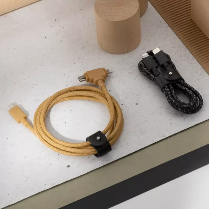 USB laidas native union Belt kabelis Duo 1,5 m USB-C į USB-C/Lightning Geltonas