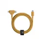 USB laidas native union Belt kabelis Duo 1,5 m USB-C į USB-C/Lightning Geltonas