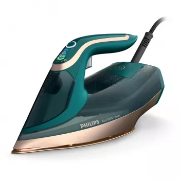 Garų lygintuvas Philips DST8030/70 — 3000 W, SteamGlide Elite padas, 0,35 L bakelis, 1,78 kg, vertikalus garinimas, žalias