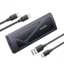 SSD korpusas Ugreen 15512 M.2 10 Gbit/s Juoda Pilka