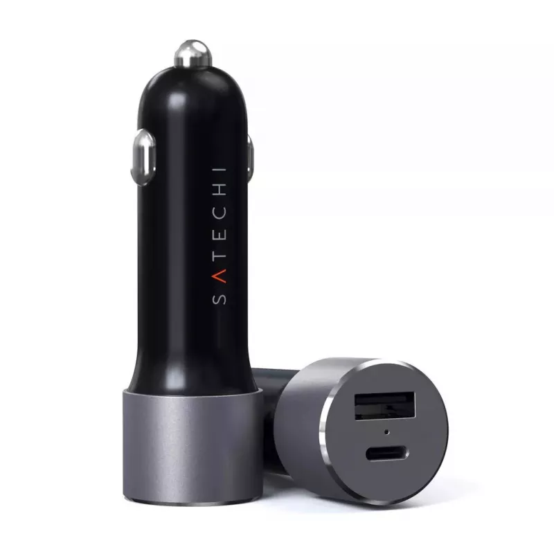 Automobilinis įkroviklis Satechi ST-TCPDCCM 72 W dviejų prievadų USB Power Delivery greitasis įkrovimas