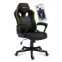 Žaidimų kėdė huzaro Force 2.5 RGB Mesh — pralaidi orui tinklelio sėdynė, RGB apšvietimas, reguliuojamas aukštis, atlenkiama, 130 kg talpa