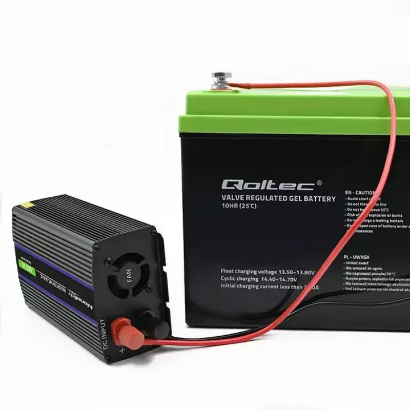 Maitinimo keitiklis QOLTEC Monolith 600 MS Wave 12V į 230V 600W, gryna / modifikuota banga pagal specifikaciją