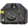 Maitinimo keitiklis QOLTEC Monolith 600 MS Wave 12V į 230V 600W, gryna / modifikuota banga pagal specifikaciją