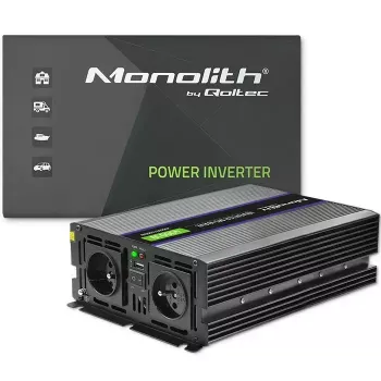 Įtampos keitiklis QOLTEC Monolith 4000 MS Wave 12V į 230V 2000/4000W su USB
