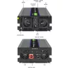 Įtampos keitiklis QOLTEC Monolith 4000 MS Wave 12V į 230V 2000/4000W su USB