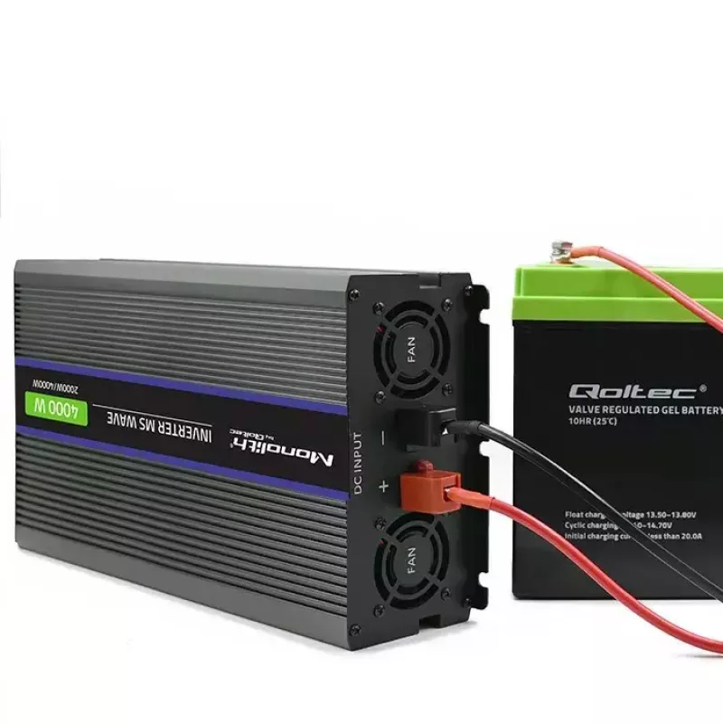 Įtampos keitiklis QOLTEC Monolith 4000 MS Wave 12V į 230V 2000/4000W su USB