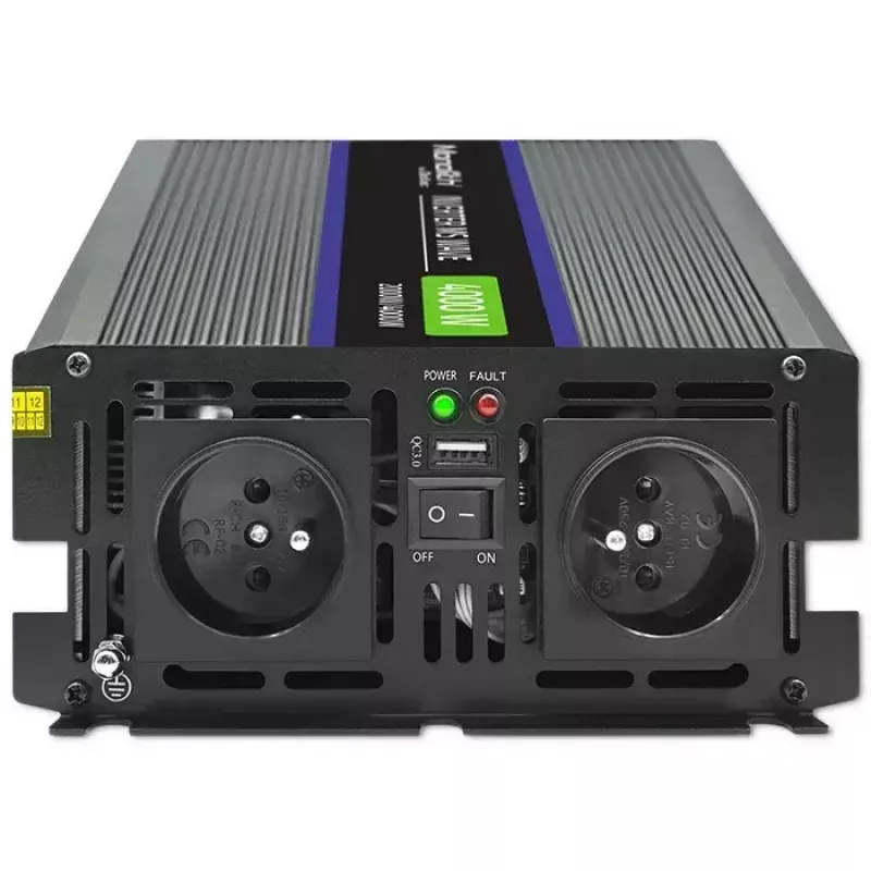Įtampos keitiklis QOLTEC Monolith 4000 MS Wave 12V į 230V 2000/4000W su USB