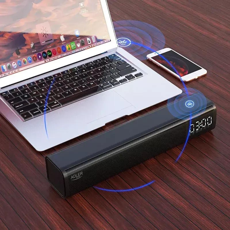 Nešiojamas Bluetooth garsiakalbis Adler AD 1191 5W, belaidis, kompaktiškas, juodas