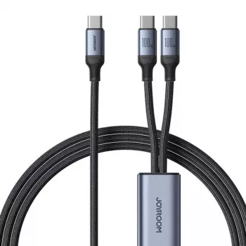 USB-C į 2× USB-C kabelis Joyroom SA21-1T2 100W 1,5m (juodas)