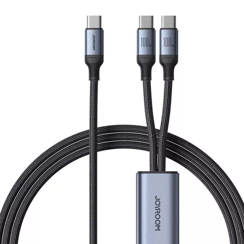 USB-C į 2× USB-C kabelis Joyroom SA21-1T2 100W 1,5m (juodas)
