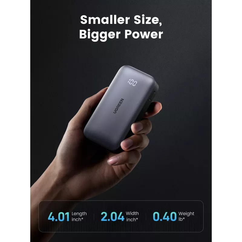 Nešiojama išorinė baterija Ugreen 10000mAh Mini greitas įkrovimas 30W
