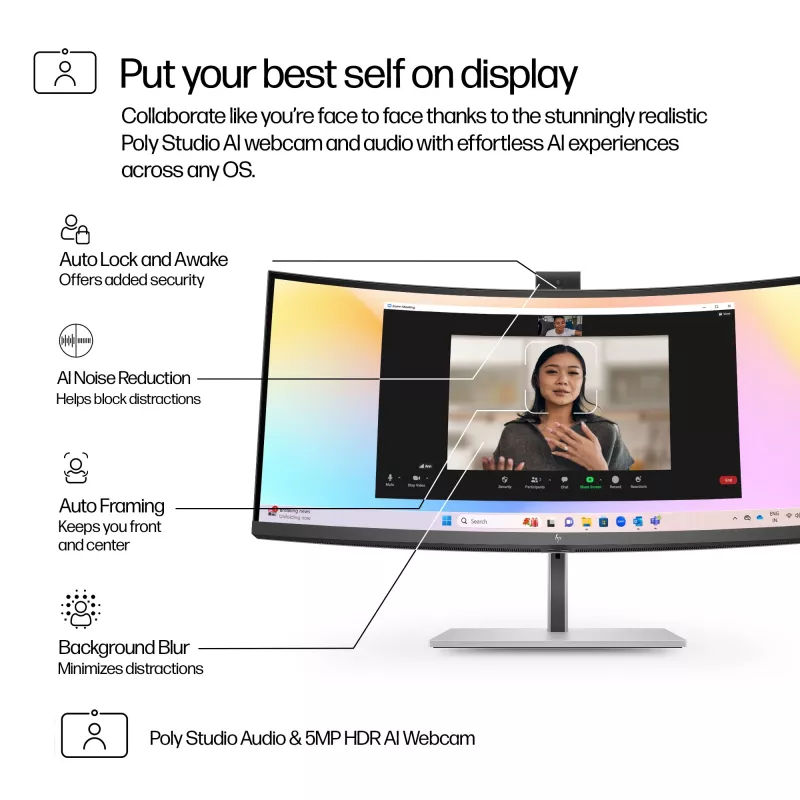 HP Series 7 Pro 34 colių WQHD konferencinis monitorius - 734pm