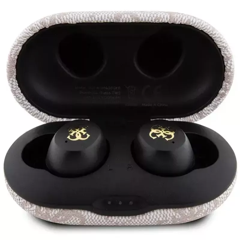 Ausinės Guess GUTWSP4EGP TWS Bluetooth Earphones + ENC dokas rožinė