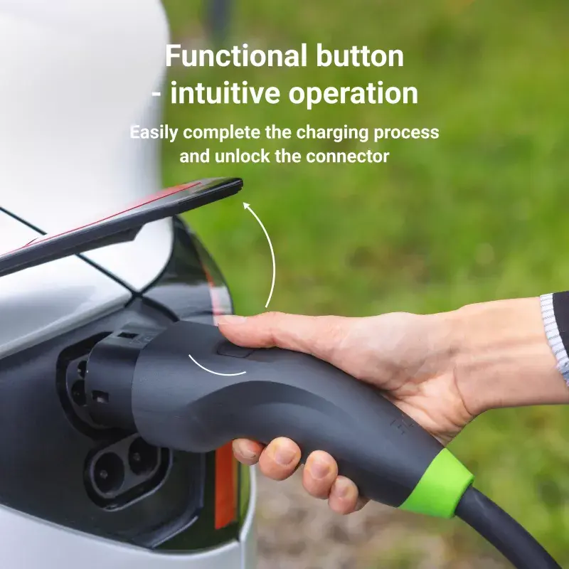 Elektrinio automobilio įkrovimo stotelė Green Cell EVGC021A2275 22000W montuojama ant sienos pilka aliuminė
