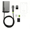 Elektrinio automobilio įkrovimo stotelė Green Cell EVGC021A2275 22000W montuojama ant sienos pilka aliuminė