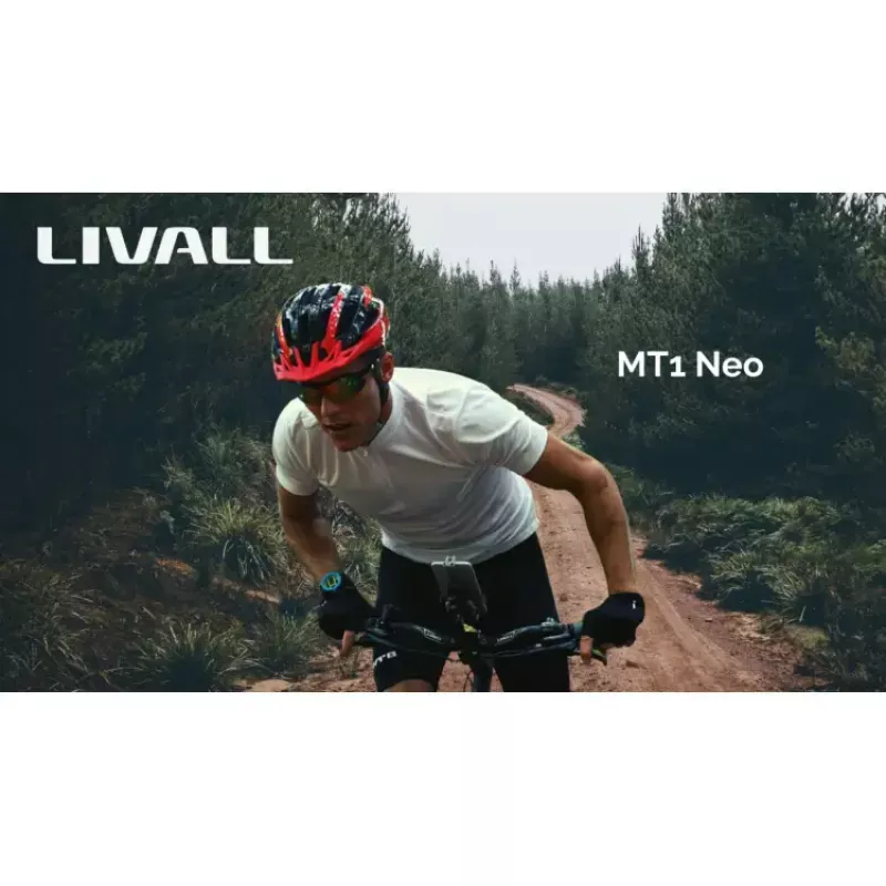 Apsauginis pusšalmis Livall MT1 Neo — kietas kevalas, blizgus paviršius