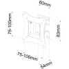 Techly ICA-LCD-901 76,2 cm (30 colių) juodas