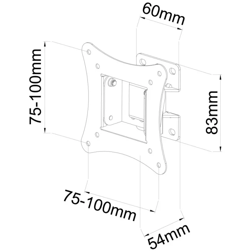 Techly ICA-LCD-901 76,2 cm (30 colių) juodas