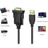Nuoseklusis kabelis Techly IDATA-USB2-SER-1 juodas 1,5 m USB Type-A DB-9