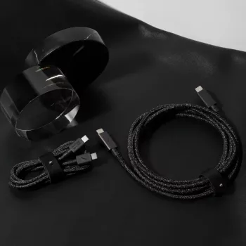 native union Belt kabelis USB-C į USB-C kabelis 1,2 m Juodas