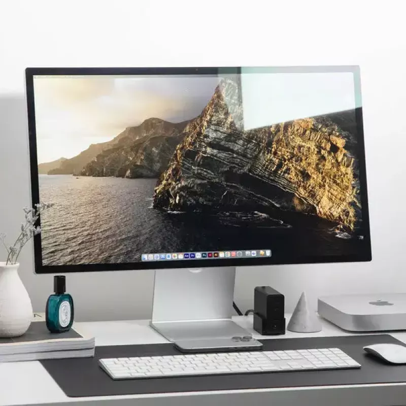 Stalo kilimėlis pelės kilimėlis Native Union DESK-MAT-BLKKFT 650×360 mm poliesteris poliuretanas neslidi bazė Juoda Oranžinė