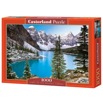 Dėlionė Castorland The Jewel of the Rockies, Kanada — 1000 detalių, peizažas, 680 mm plotis