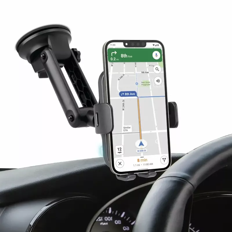 Aktyvus automobilinio telefono laikiklis SBS Mobile TESUPEXTWIR15W mobiliesiems telefonams, juodas