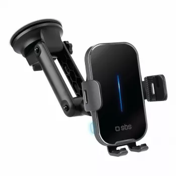 Aktyvus automobilinio telefono laikiklis SBS Mobile TESUPEXTWIR15W mobiliesiems telefonams, juodas
