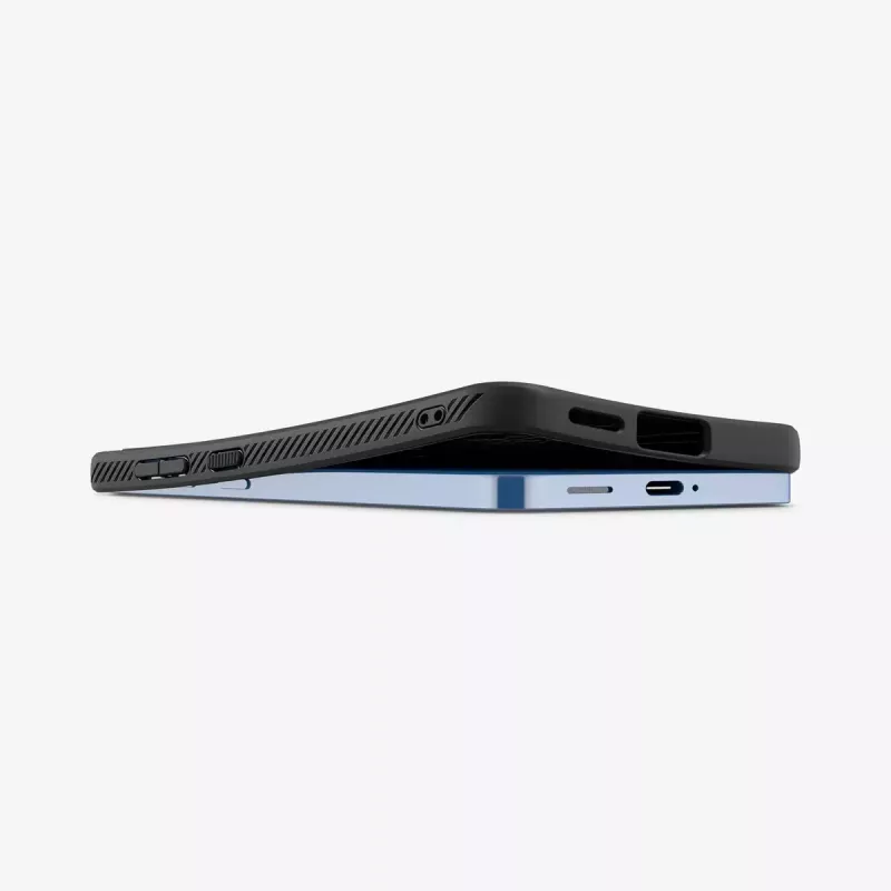 Cover Spigen Galaxy S25 Liquid Air Matte Juoda Monochromatic