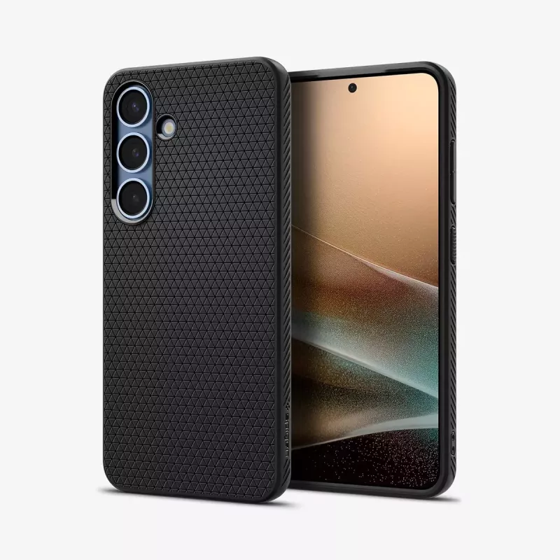 Cover Spigen Galaxy S25 Liquid Air Matte Juoda Monochromatic