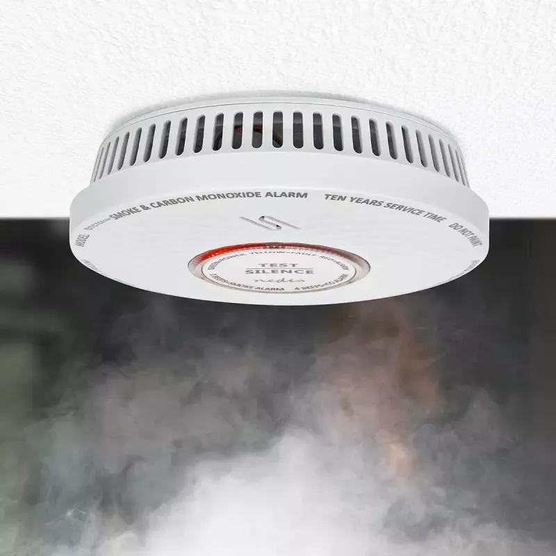 Oro mėginių ėmimo detektorius Nedis DTCTCS10WT baltas, maitinamas baterijomis