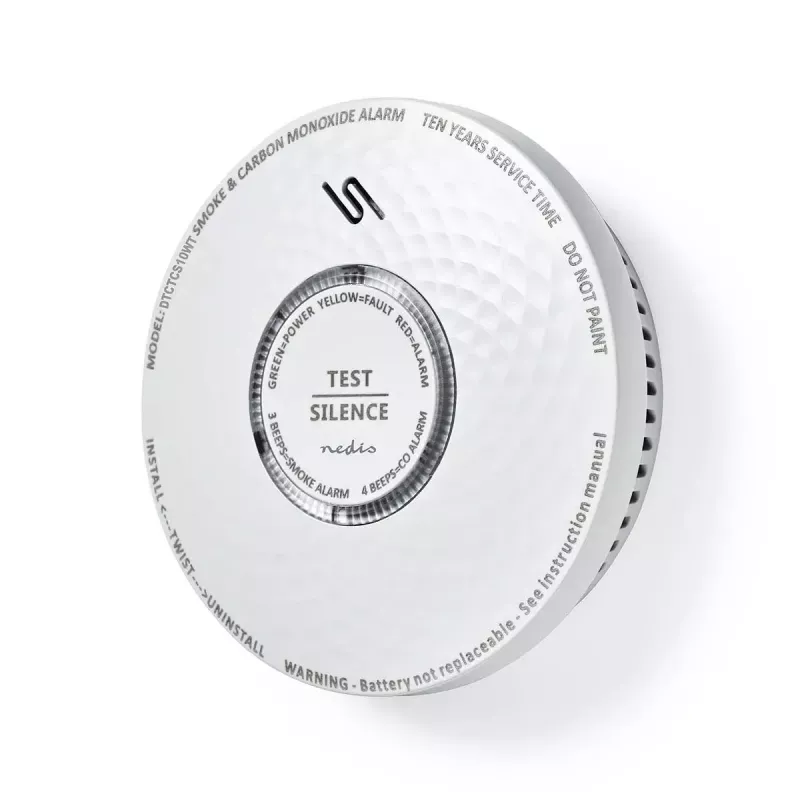 Oro mėginių ėmimo detektorius Nedis DTCTCS10WT baltas, maitinamas baterijomis