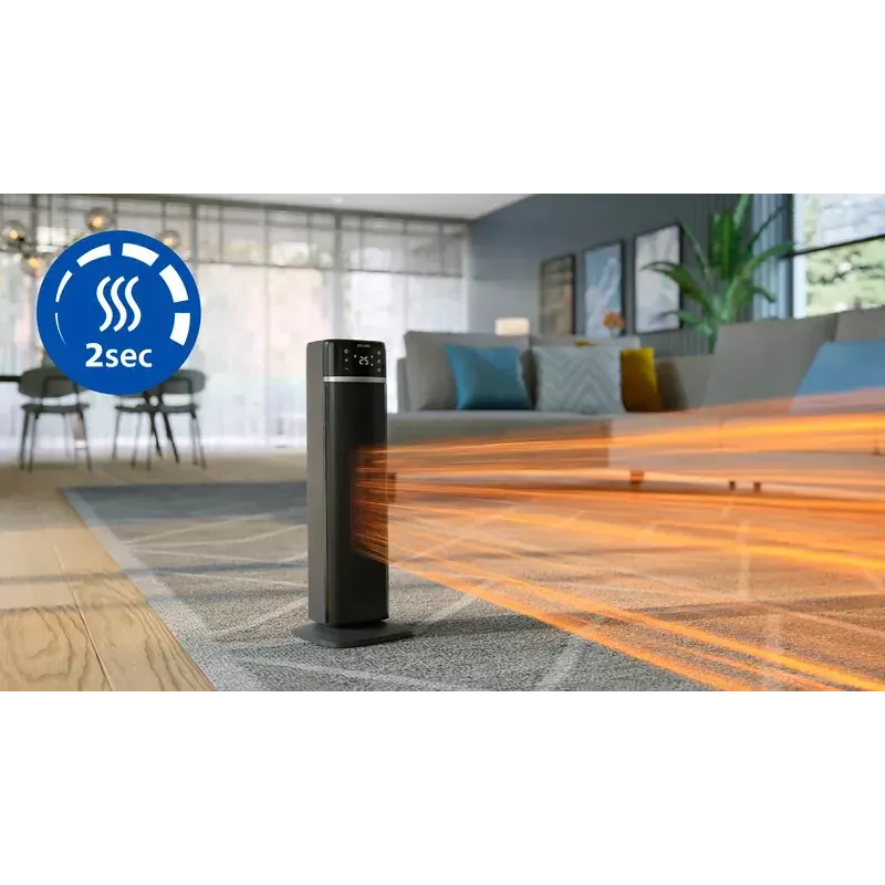 Elektrinis ventiliatorinis šildytuvas Philips 5000 serijos Smart Tower keraminis šildytuvas