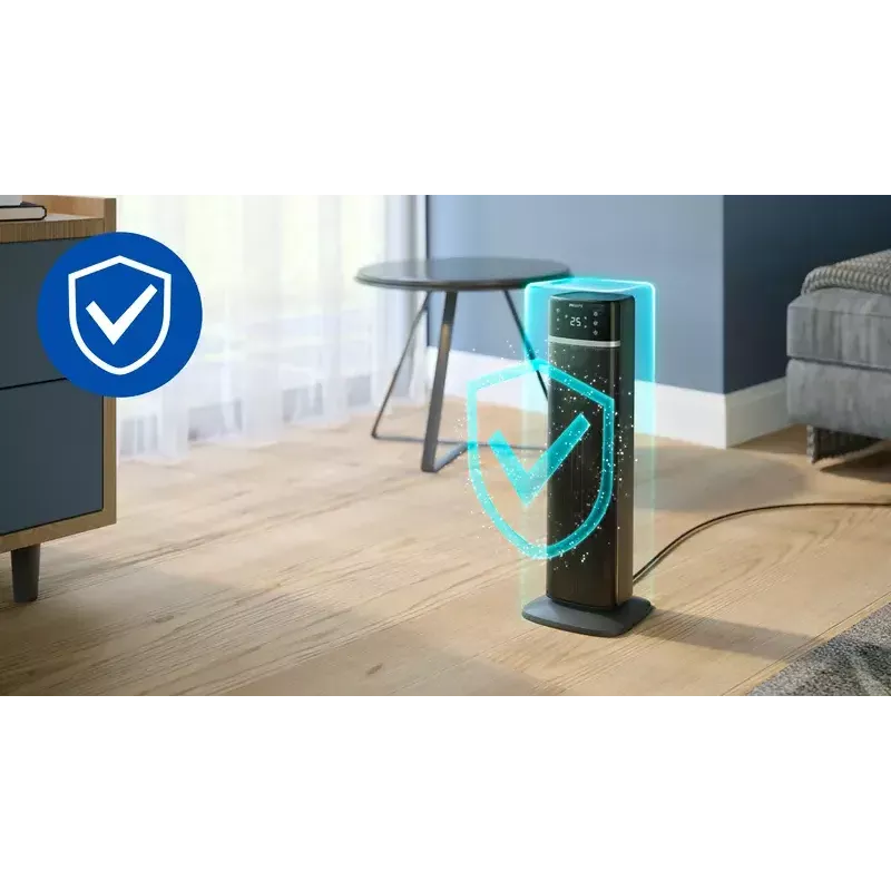 Elektrinis ventiliatorinis šildytuvas Philips 5000 serijos Smart Tower keraminis šildytuvas