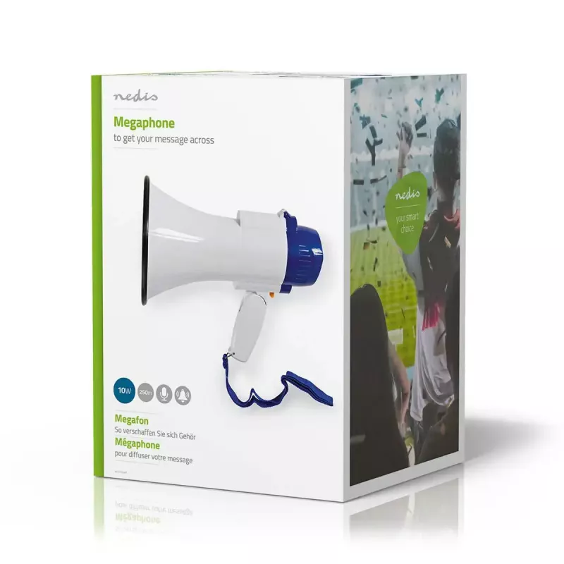 Megafonas Nedis MEPH150WT baltas mėlynas 15W 150m diapazonas
