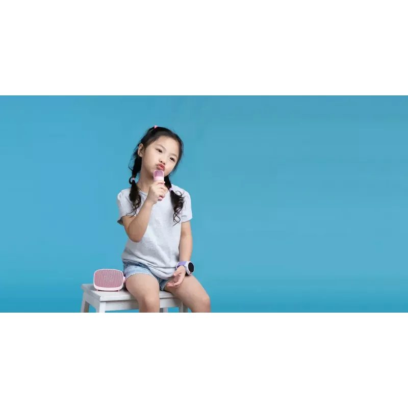 Vaikiška nešiojama kolonėlė MYFIRST myFirst Voice 2 – violetinė, kompaktiška įkraunama garso sistema vaikams