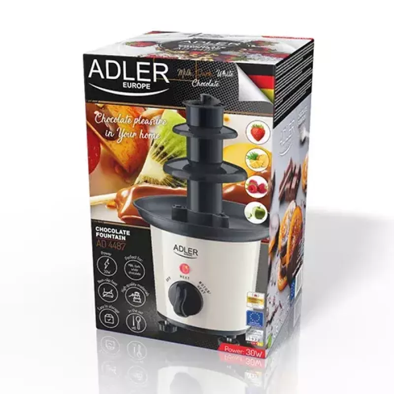 Šokolado fontanas Adler AD 4487 juoda ruda balta 30 W