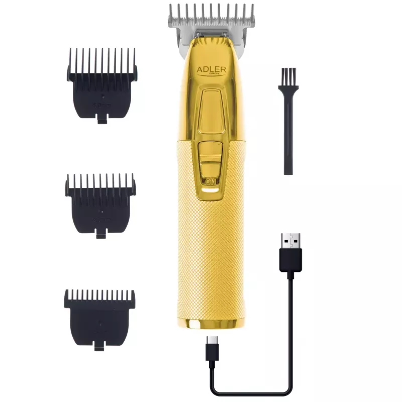 Barzdos kirpimo mašinėlė Adler AD 2836G Baterija 0.9 6 mm Auksinė