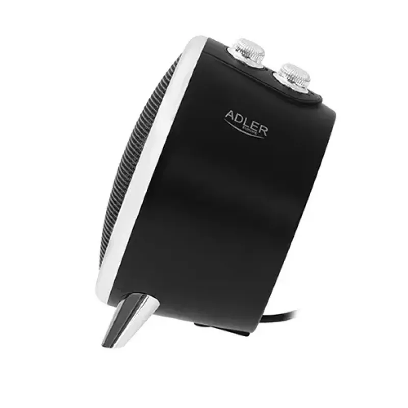 Elektrinis keraminis šildytuvas Adler AD 7742 — 1500/750 W, ant grindų, 220–240 V, juoda/sidabrinė