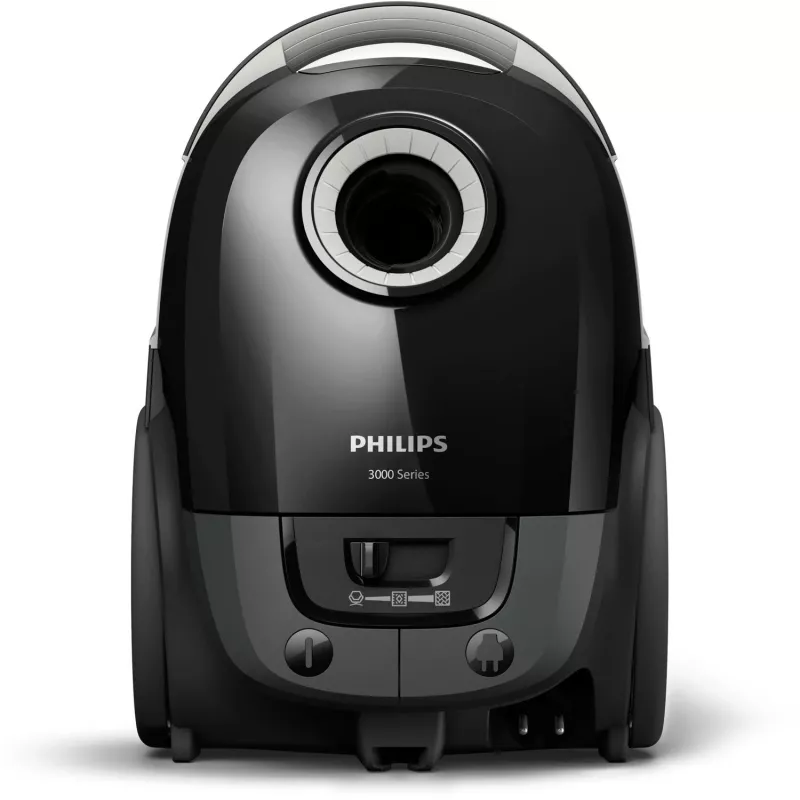 Cilindrinis dulkių siurblys Philips 3000 serija XD3112/09 — 900 W, 3 L dulkių maišelis, HEPA filtras, 9 m veikimo spindulys, TriActive antgalis