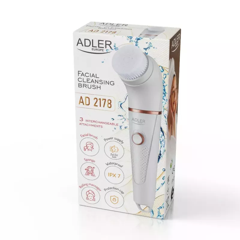 Adler AD 2178 vibracinis ir besisukantis veido šepetėlis